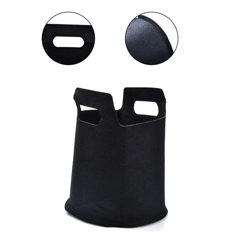 1 3 галлонов круглый нетканых материалов черный Горшки для рассады Сумки посадки