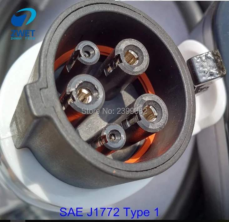 ZWET sae j1772 ev тип 1 штекер EVSE кабель гнездовой разъем для EV SAE J1772, 16A, 32A 240VAC, IP54 MPN: DSI-EV16P-NC MULTICOMP