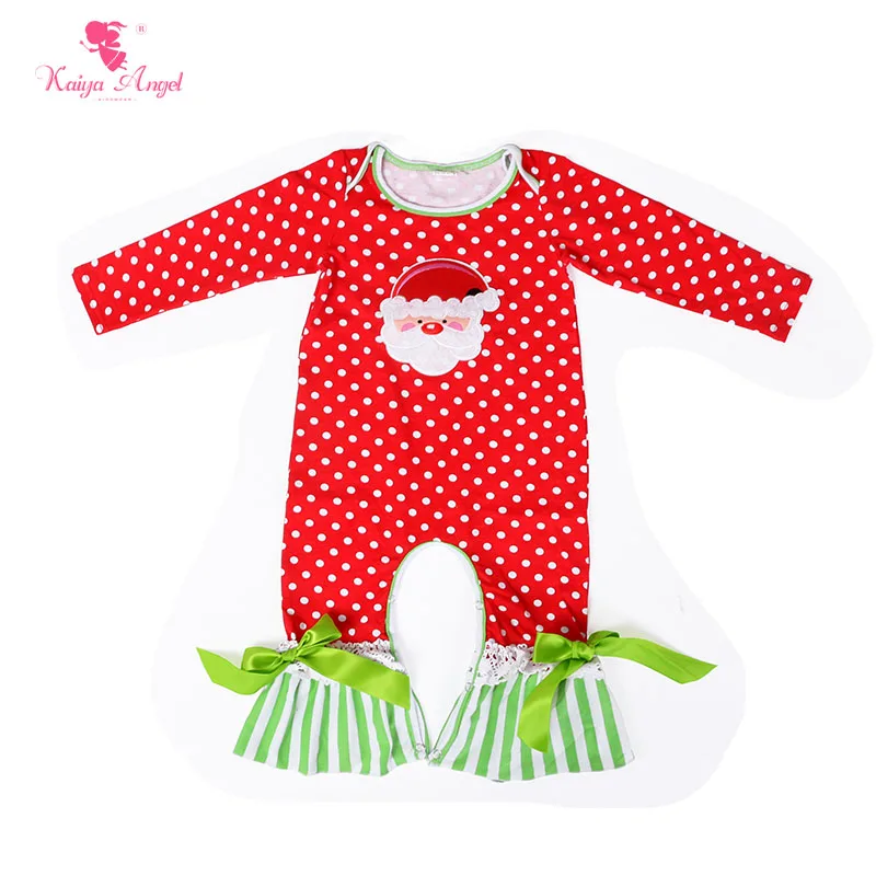 

Kaiya Angel Baby Rompers Santa Claus Christmas Newborn Baby Jumpsuit 2017 Fall Winter Christmas Costume 0-24M Factory wholesale