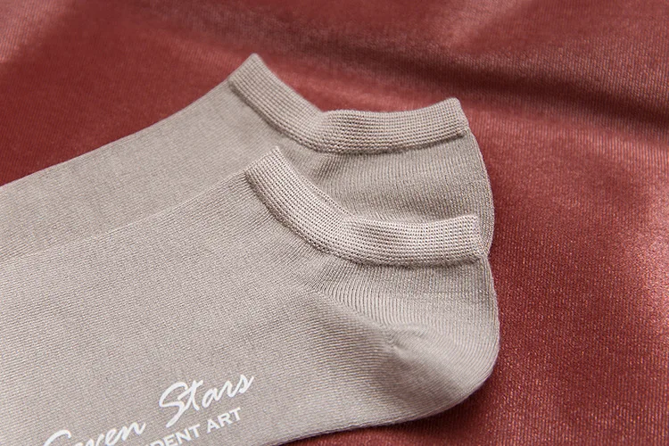 Socks Man 2019 New Spring Men 5 Pairs Cotton Solid Color Short Invisible Letter Breathble High Quality Men's | Мужская одежда