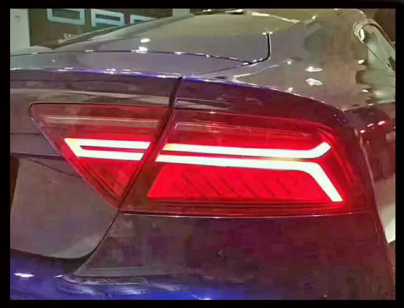 KOWELL автомобильный Стайлинг для Audi A7 задний светильник s 2011- светодиодный задний светильник задний фонарь подвижный сигнальный светильник задний светильник аксессуары