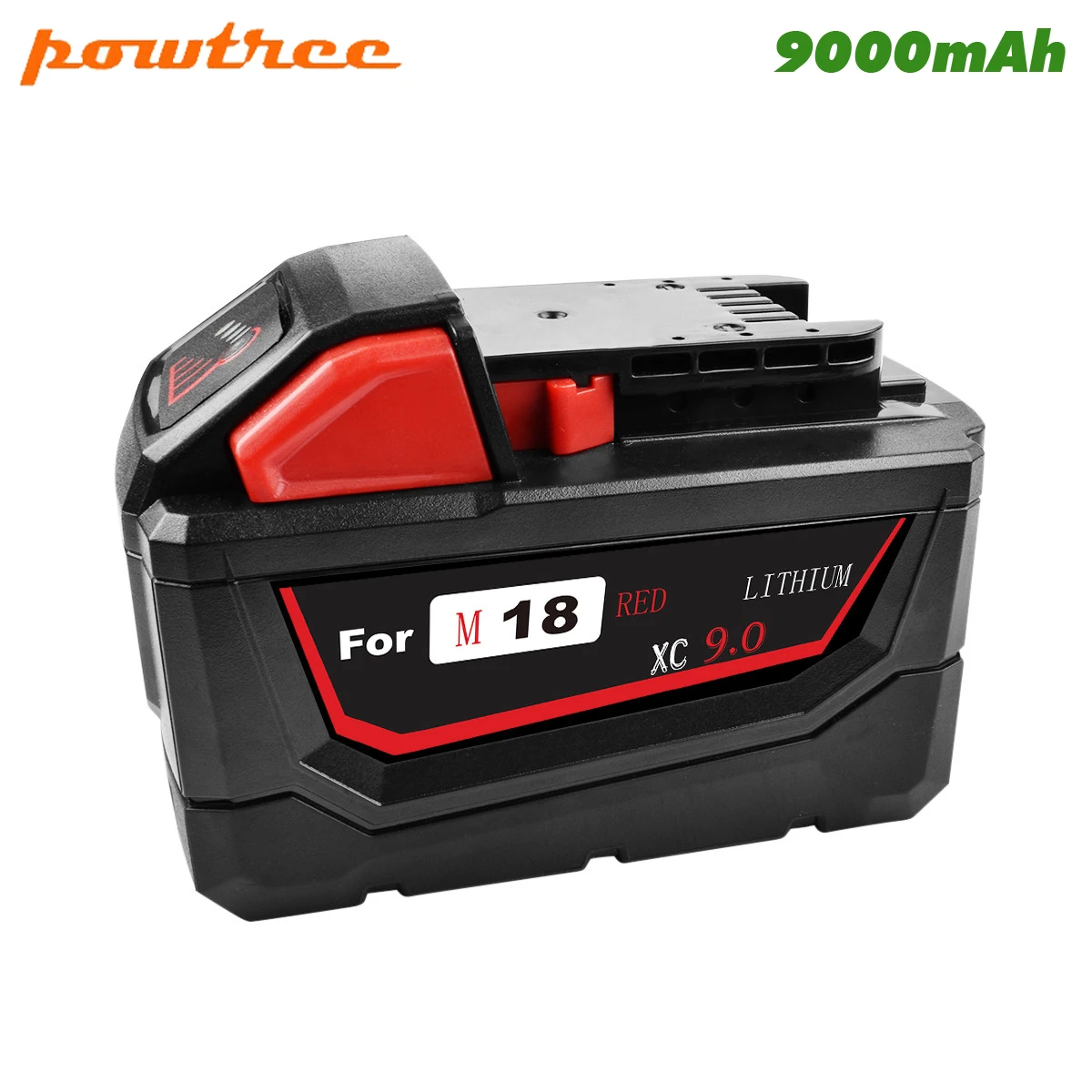 Powtree 18V 9.0AH 9000mAh для Milwaukee M18 XC литий-ионная аккумуляторная батарея Milwaukee 48-11-1815 M18B2 M18B4 M18BX L30