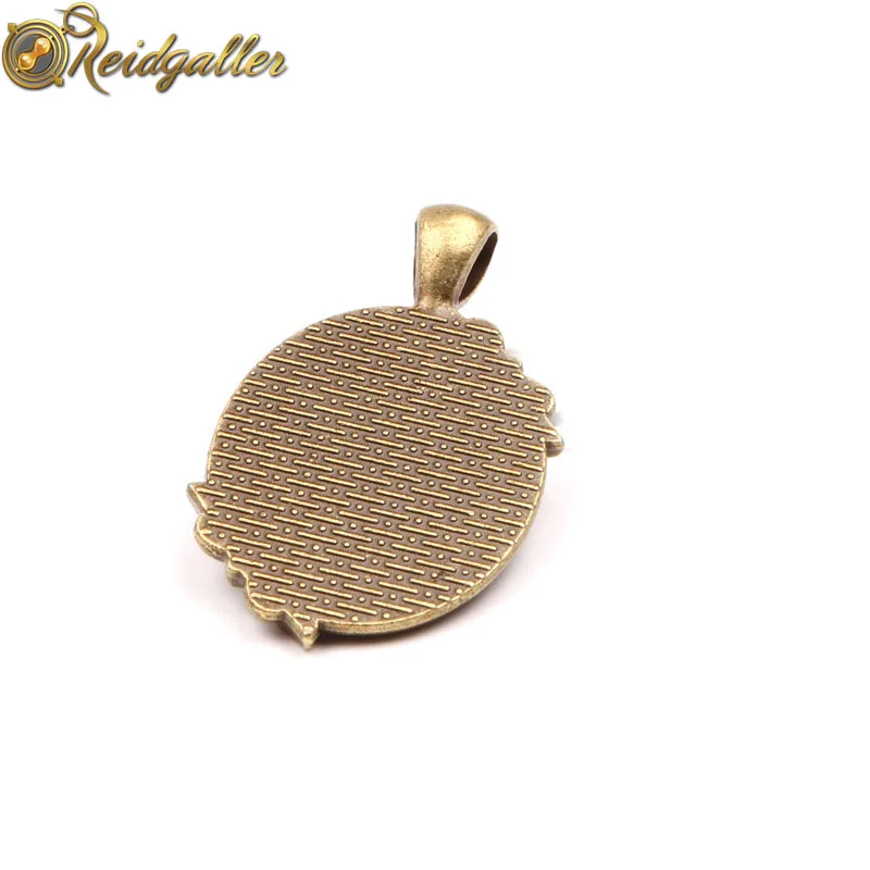 

10pcs Fit 18*25mm Oval Necklace Cabochon Settings vintage Bronze Blank Pendant Base Trays diy jewelry findings