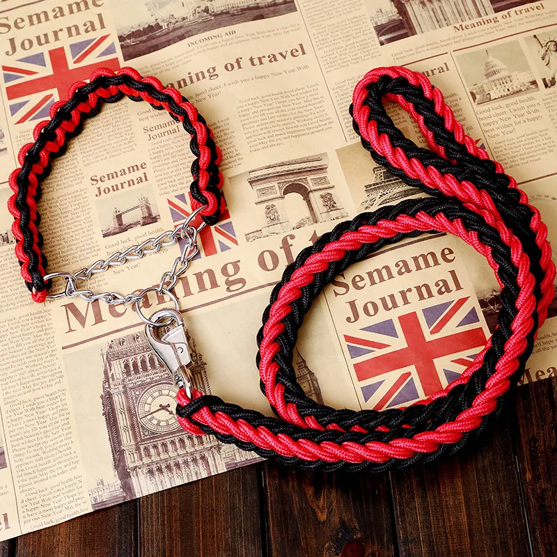 Нейлон adjustableleash Товары для домашних животных больших собак поводок воротник жгут