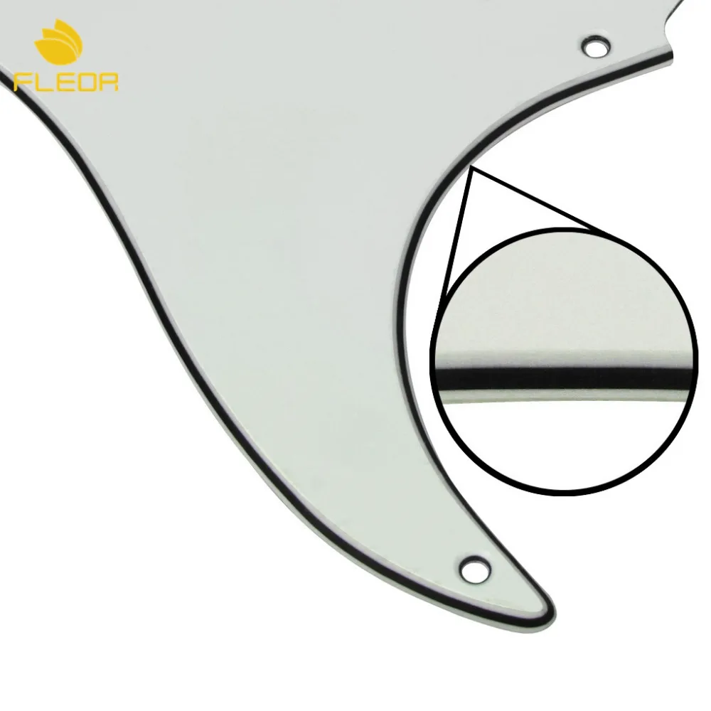 FLEOR Vintage 8 Hole SSS Guitar Pickguard Pick Guard Strat with Screws Parts Ivory 3Ply | Спорт и развлечения