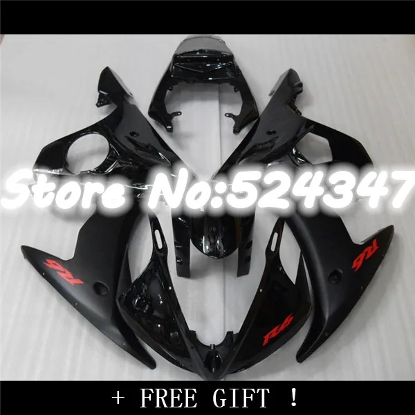 

All Black bodywork for YZF R6 2003 2004 2005 YZF-R6 03 04 05 YZFR6 600 03-05 fairing kit for Yamaha-Nn