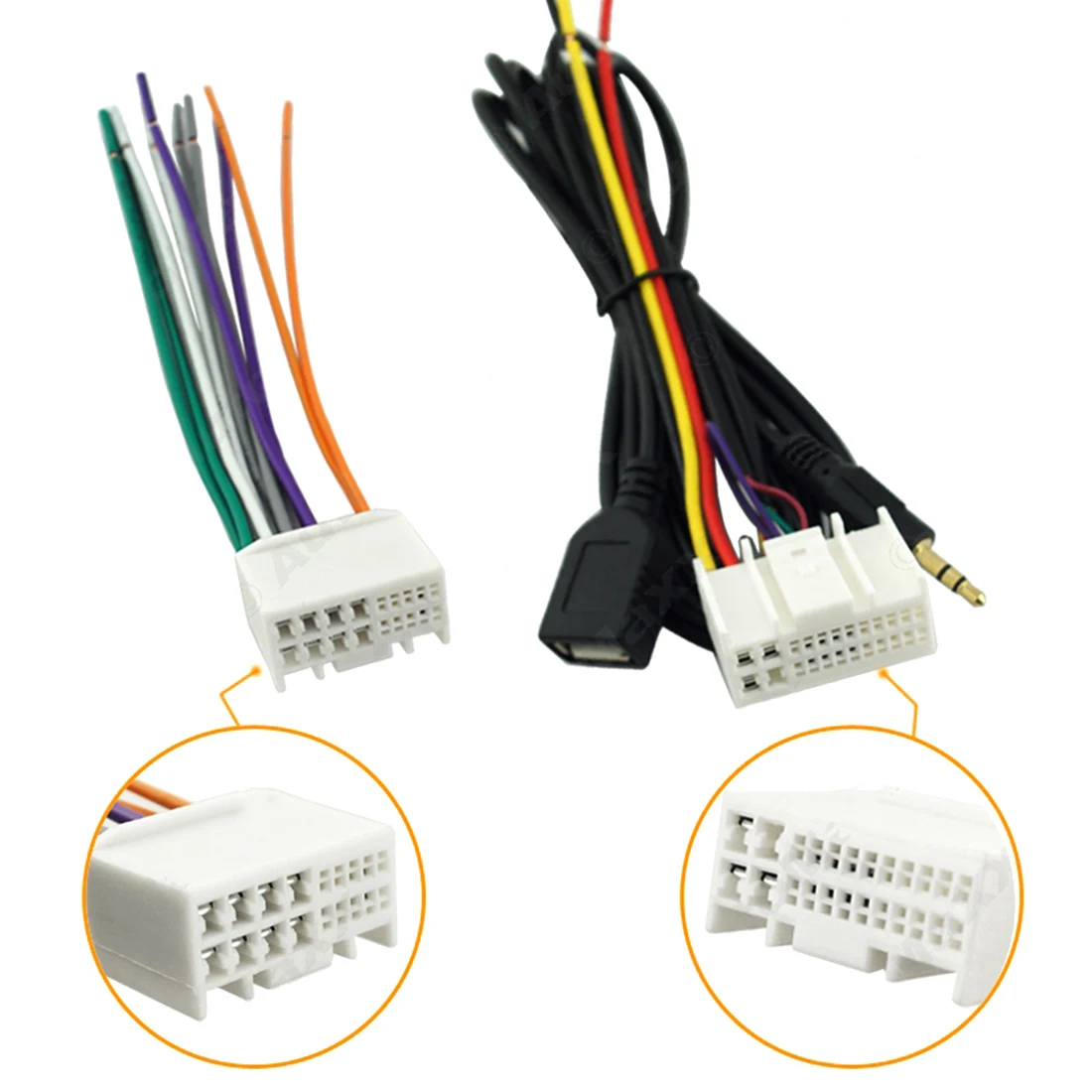 Dewtreetali автомобильный аудио CD стерео жгут проводов адаптер с USB/AUX разъем для Kia