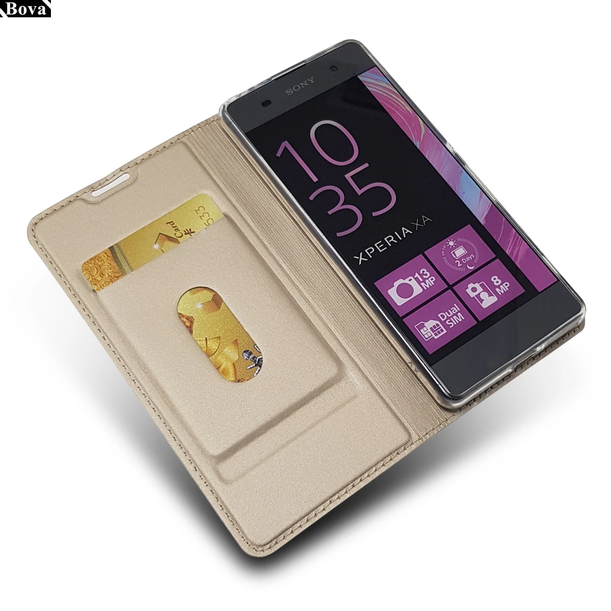 Чехол для sony XA матовый кошелек чехол для телефона s для sony Xperia XA Магнитный адсорбционный чехол держатель для карт защитный чехол caque fundas