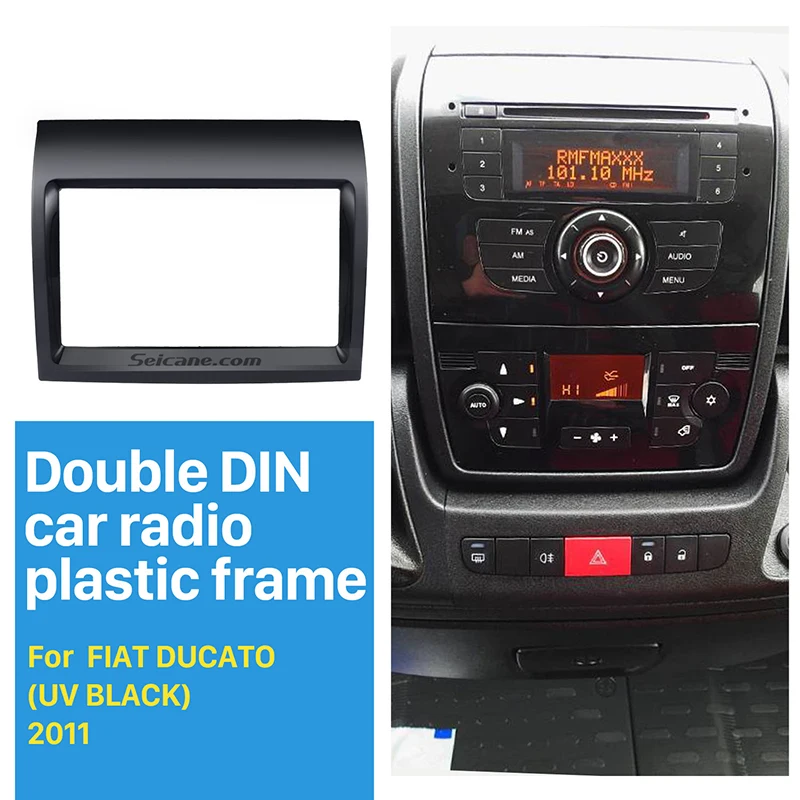 Seicane черный двойной Din Автомобильный Радио DVD плеер рамка Fascia Для 2011 FIAT DUCATO Авто
