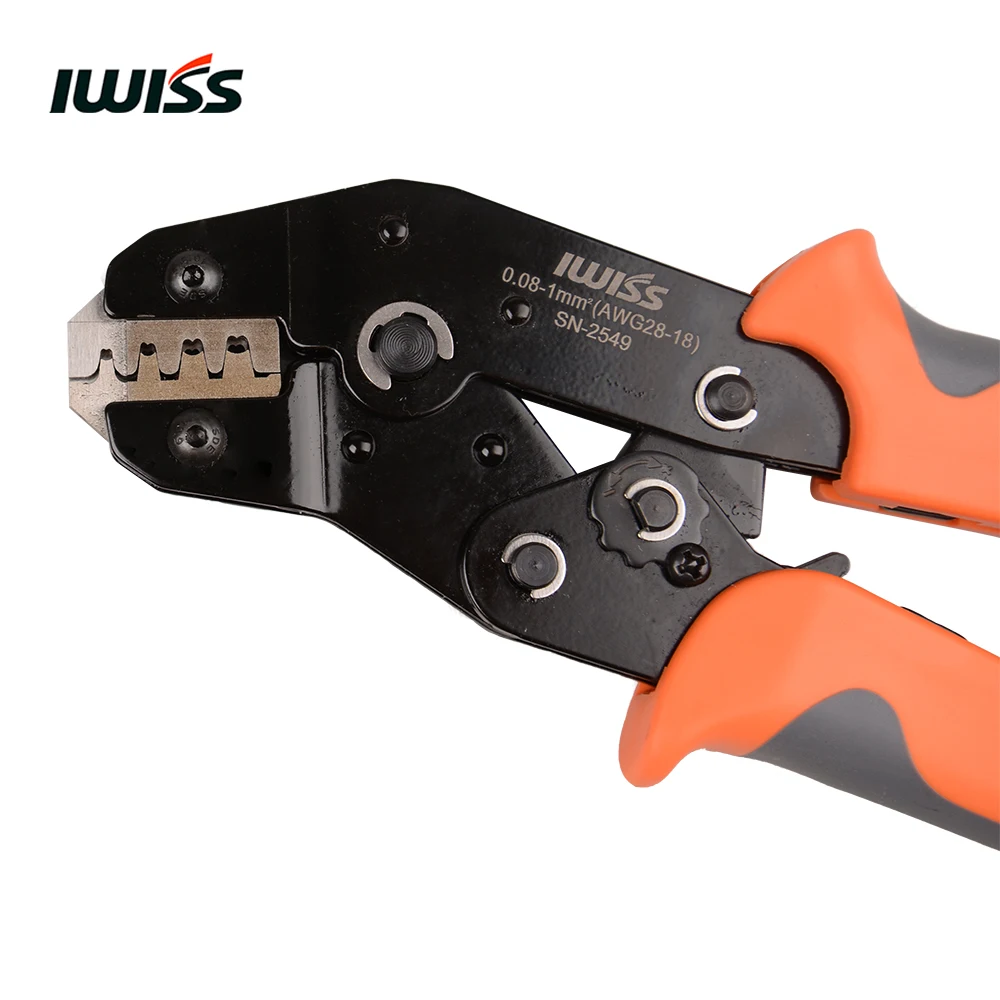 IWISS SN-2549/SN 2549 Храповые обжимные плоскогубцы ручные обжимные инструменты Диапазон обжима 0,08-мм2(AWG: 28-18