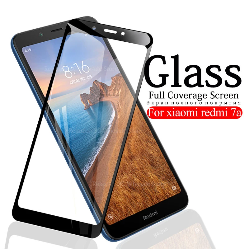Полное покрытие закаленное стекло для xiaomi redmi 7a Защитное экрана 7 a защитное