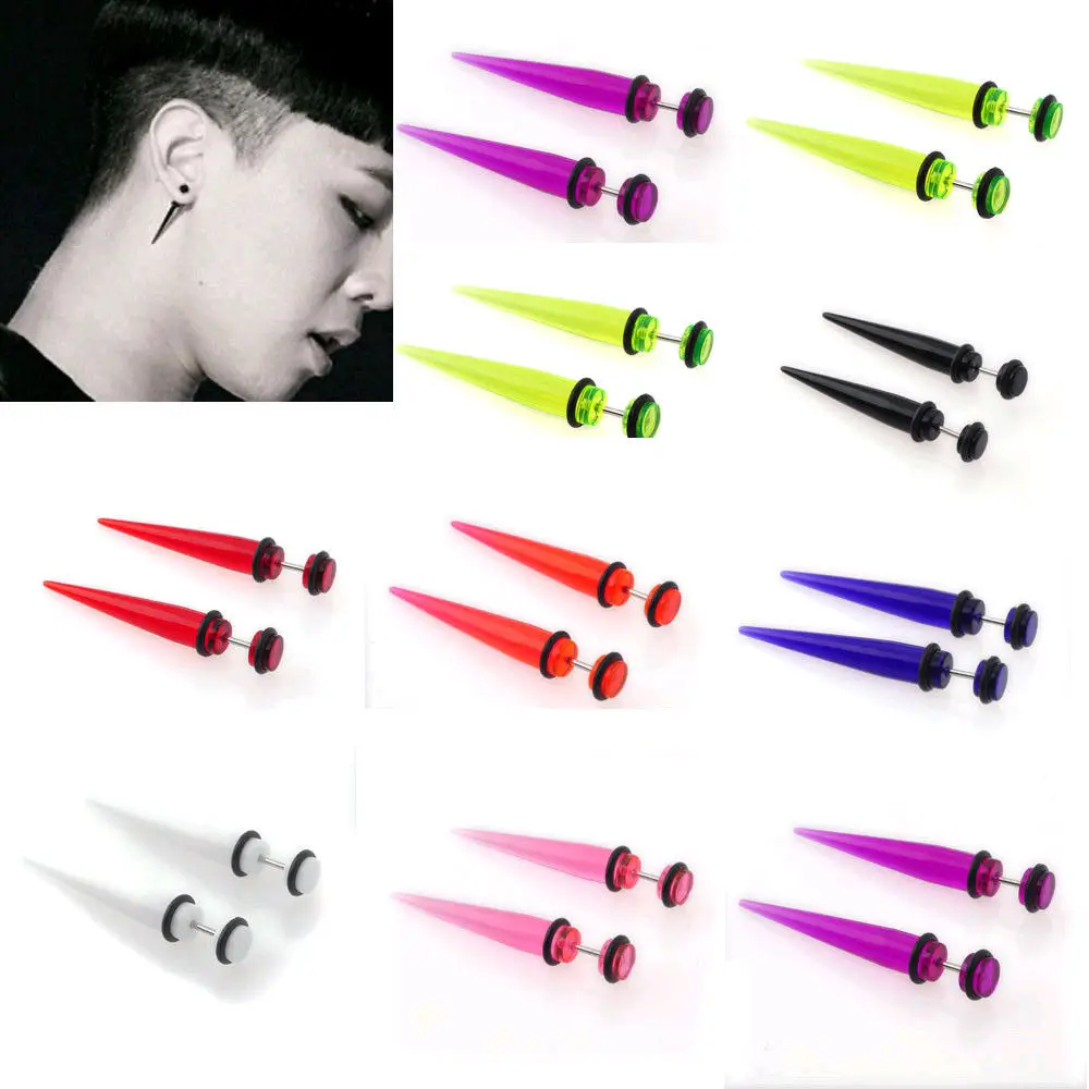 2 шт. акриловые накладные ушные затычки расширитель растяжка пирсинг модные