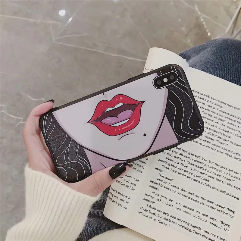 DISCASE Soft Shell все включено чехол для iphone XS XR MAX просто прекрасная сексуальные губы X 8 7