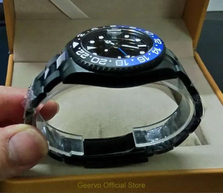 Сапфировое стекло 40 мм GEERVO PVD чехол Азиатский автоматический самовсасывающий