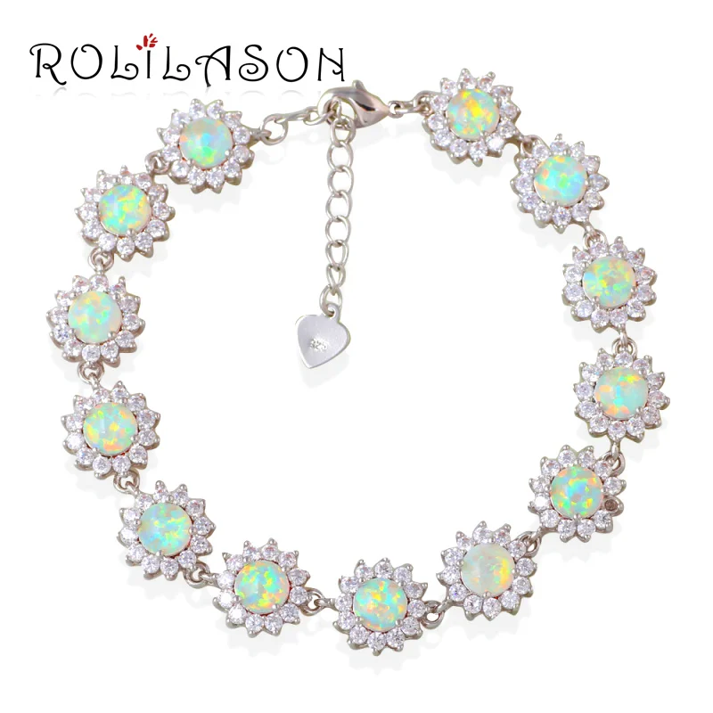 15 41 г циркониевый объемный белый огненный опал штампованный Серебряный браслет