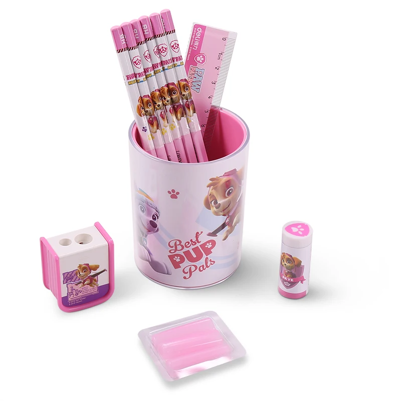 

student pen holder eraser ruler pencil sharpener pencil sheath stationery suit kawaii lovely dogs pack gift set deli 68897