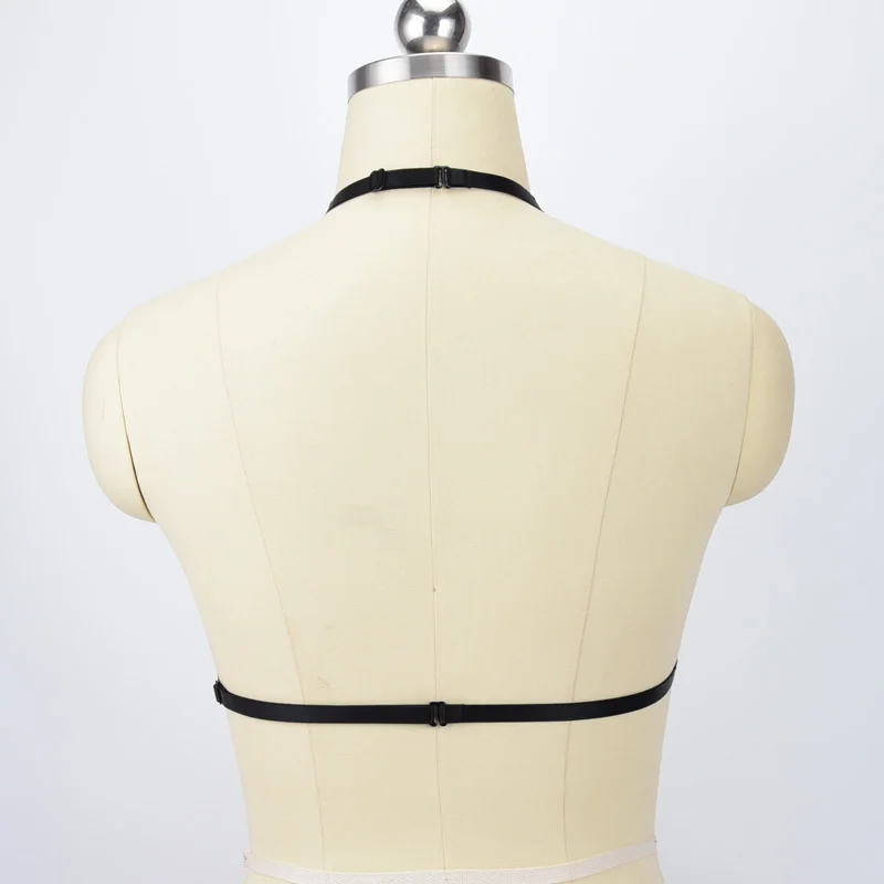 Женский черный цветочный бюстгальтер на бретелях в готическом стиле