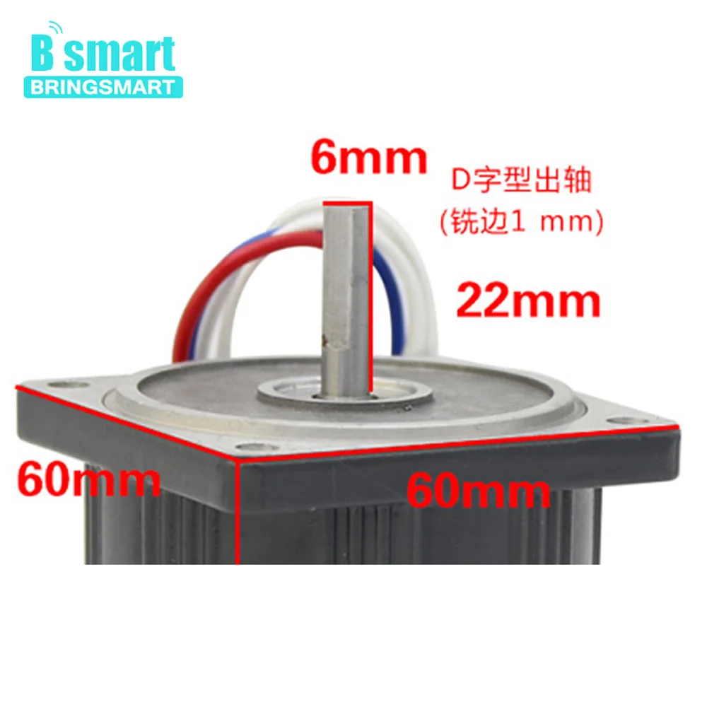 Bringsmart 2M06GN CC AC 220V высокоскоростной Электродвигатель 6 Вт маленькая машина 1400