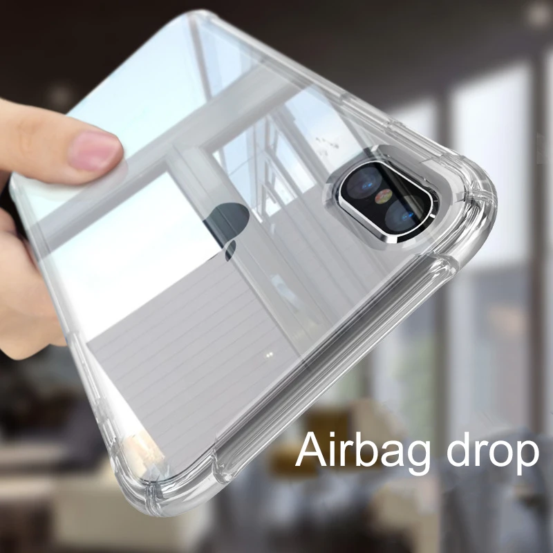 Ударопрочный чехол для iphone X 7 6 6s Plus Защитные чехлы мягкий TPU 8 на