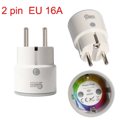 WIFI PLUG 16A Coolcam умная розетка Wifi умная розетка ЕС Франция США Великобритания Корея Польша вилка работает с Google Home Mini Alexa IFTTT Smart Life - Цвет: WIFI PLUG 16A
