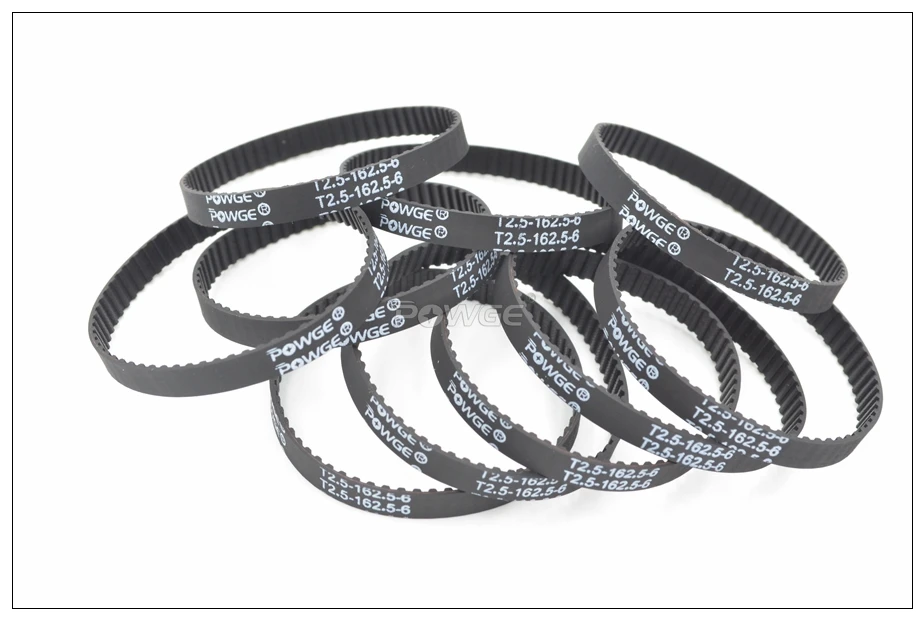 Powge 160 T2.5 Ремень синхронный ширина 6 мм Периметр 162,50 мм Зубья 64 65 Резиновая шкив 10 штук в замкнутом цикле