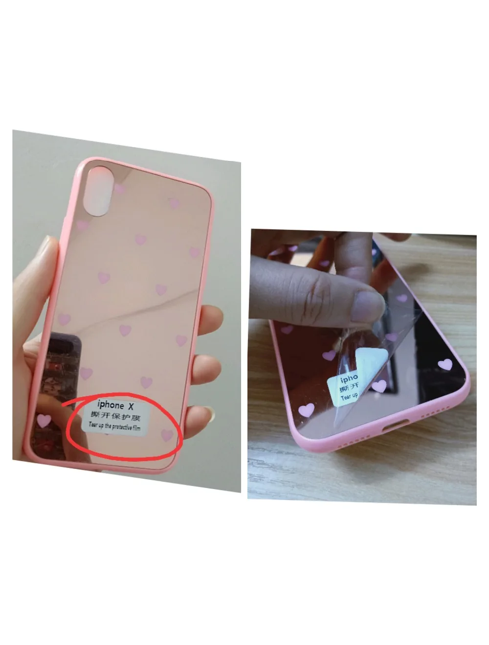 New Luxury Heart Letter Mirror Case for iPhone 11 Pro X XS Max XR Soft Cover Coque 8 7 6 6S Plus Makeup Girl |