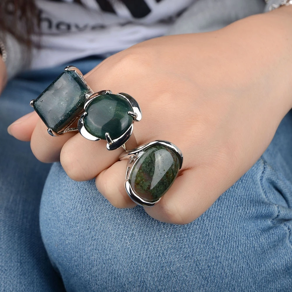 10 шт./лот тибетское серебро цвет кольца с настоящими Австрийскими кристаллами