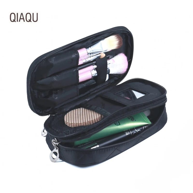 

QIAQU Lingge дорожные маленькие косметички Клатч женский на молнии профессиональный косметический органайзер косметичка