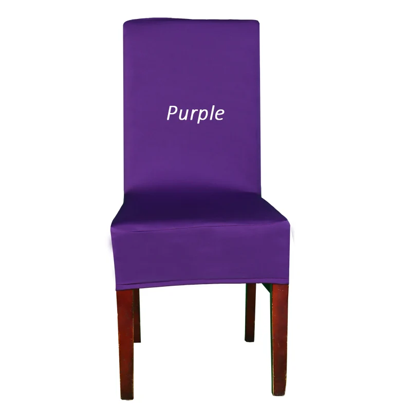 Purple 1 шт. растягивающиеся чехлы для сидений большая рекламная акция популярная дешевая машина spandex моющиеся чехлы для стульев для отеля, столовой, украшения дома - Цвет: Purple