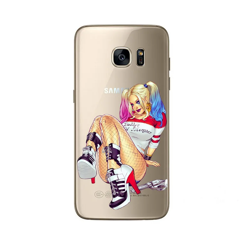 s For Samsung Galaxy S6 Cool Harley Quinn Joker Design Soft TPU Silicone Case Cover Shell Fundas Coque |