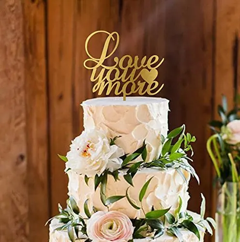 Зеркало золотое Love You More я никогда не буду любить тебя торт Топпер деревенском