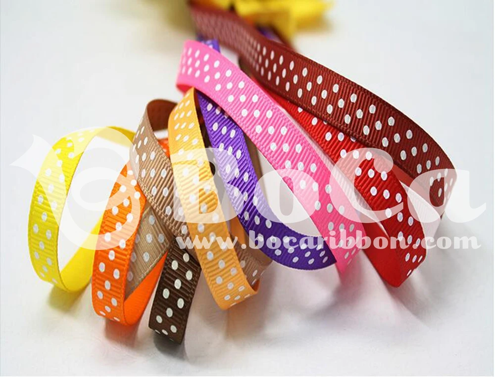 3/8 &quot(9 мм) принт&quot Горошек &quotКорсажная Лента яма лента 100 ярдов материалы ручной
