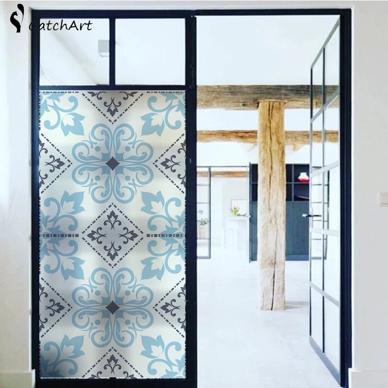 

European Retro Window film Frosted Privacy Glass Door for Living Room or Bathroom Home Decor For Living Room church