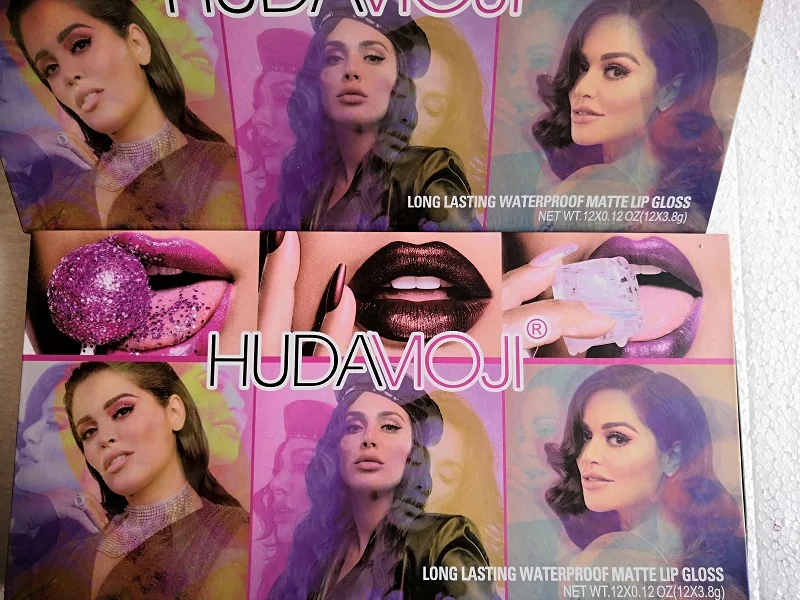 Бесплатная доставка новейший макияж HUDAMOJI матовый блеск для губ Набор