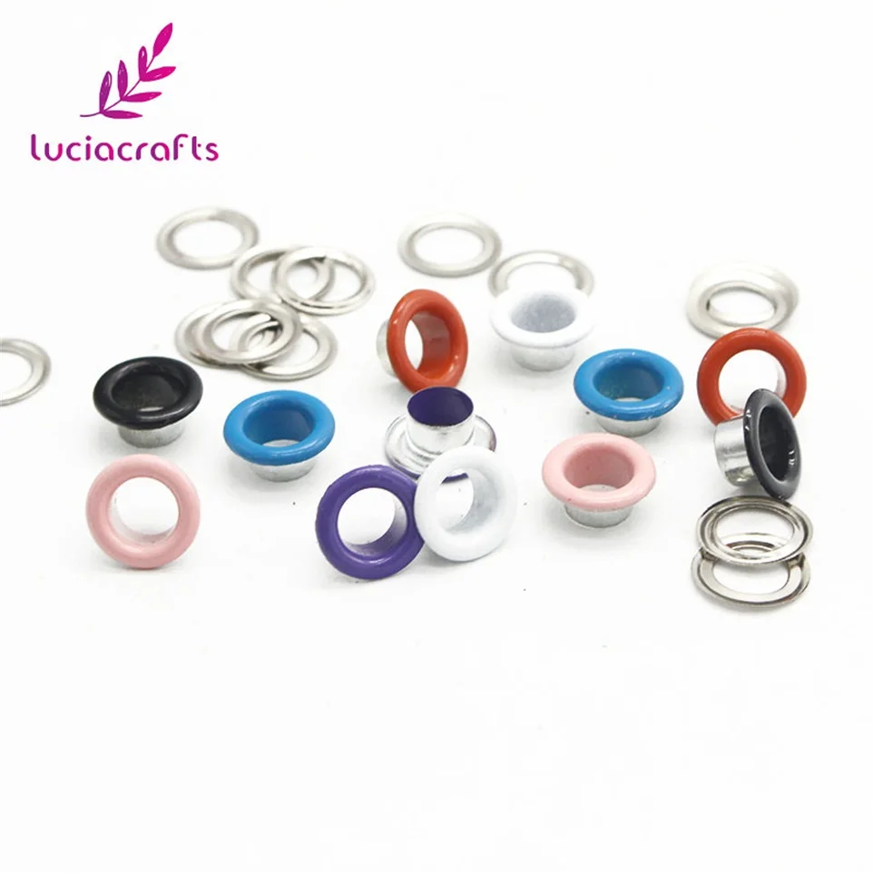 Lucia crafts 50 наборов 10,5*6,5*5 мм Металлические Люверсы для скрапбукинга поделки DIY украшения одежды куклы люверсы аксессуары G1301