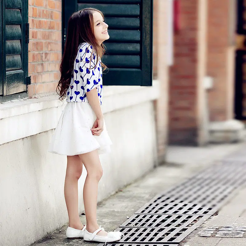 2016 летние юбки пачки для девочек в школу дизайнерские черно белые балерины с