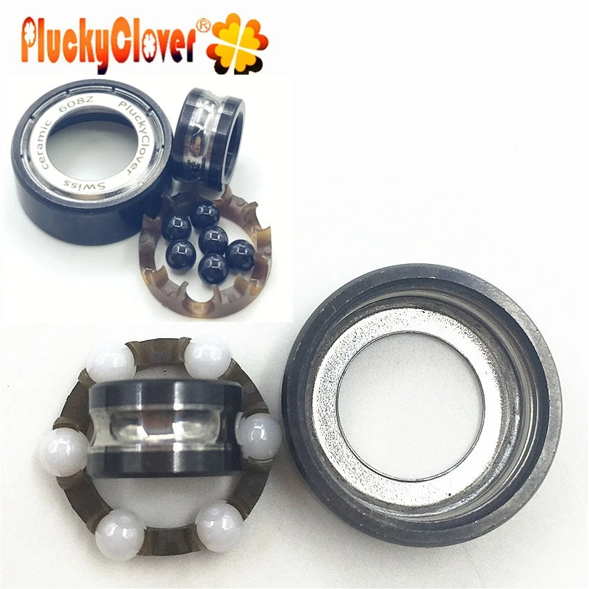 1 шт. Pluckyclover Swiss белый или черный керамический Гибридный шарикоподшипник 608Z