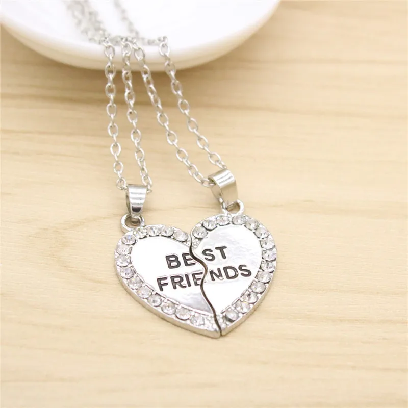 Новинка 2017 года 2 шт./компл. модные Кулоны в форме сердца с Ожерелья для мужчин Best