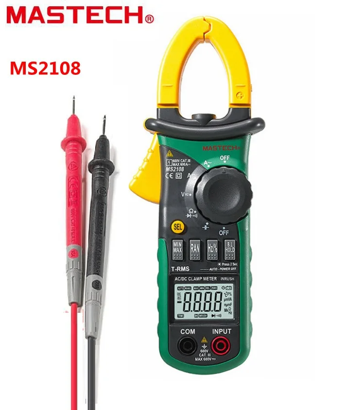 Mastech MS2108 Цифровой мультиметр переменного/постоянного тока измеритель напряжения