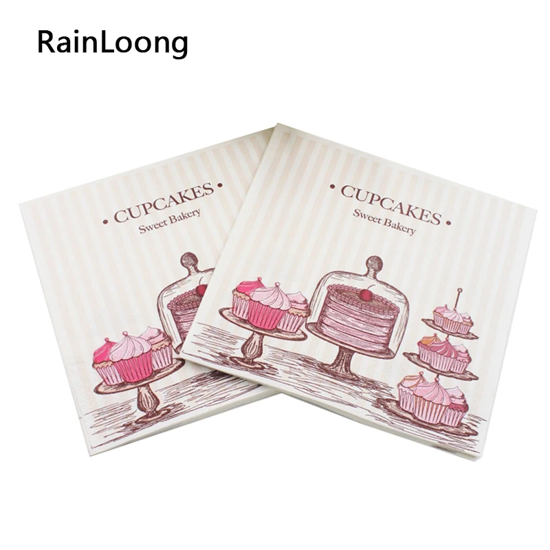 [Rainloong] чашка коктейль Бумага салфетки для праздников и вечерние поставки ткани салфетки украшения Guardanapo 33 см* 33 см 1 упак./лот