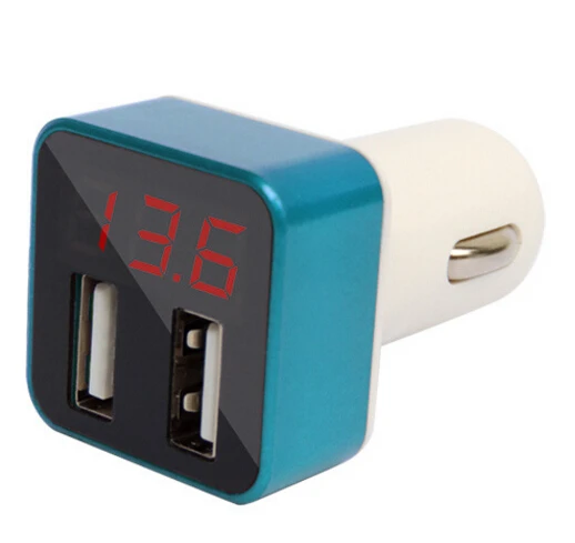 Портативный 3.4a Dual USB Автомобильное Зарядное устройство универсальный детектор