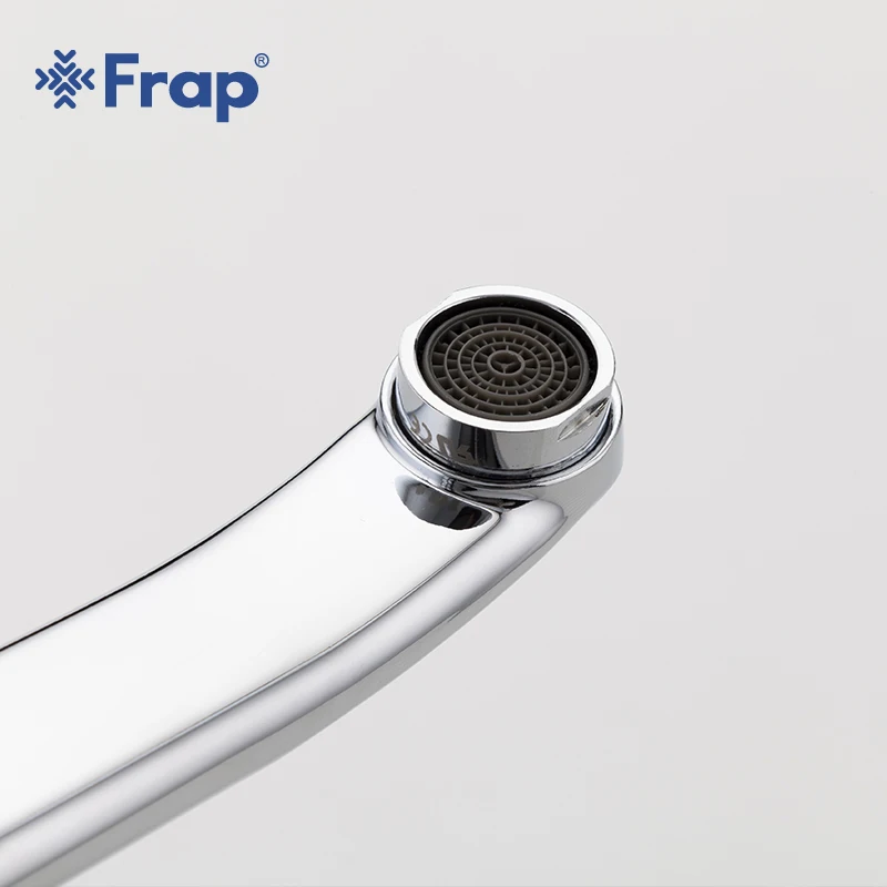 Frap Новое поступление, кухонный кран, хромированная латунь, с одной ручкой, вращение на 360 градусов, горячая и холодная вода, классический кухонный кран для раковины