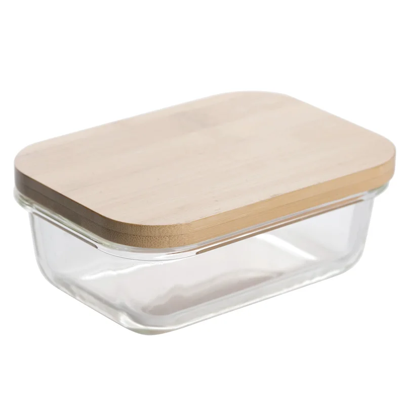 Transparent Glass Lunch Box Portable Dinnerware Food Storage Container Children Kids School Office Portable Bento Box
