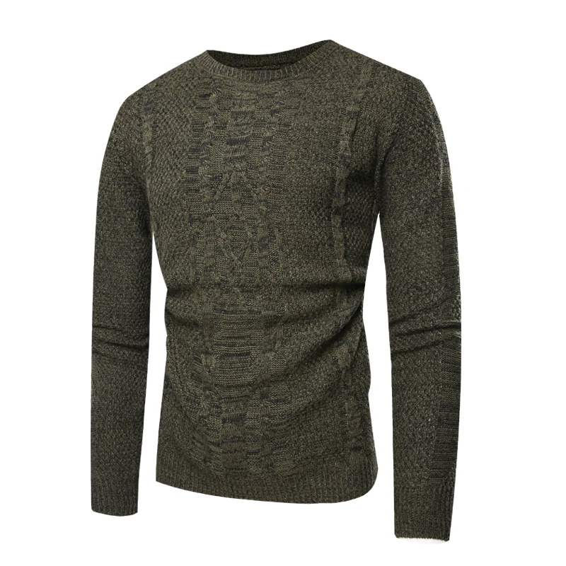 Модный жаккардовый вязаный свитер для мужчин Осень зима 2020 вязаные свитера