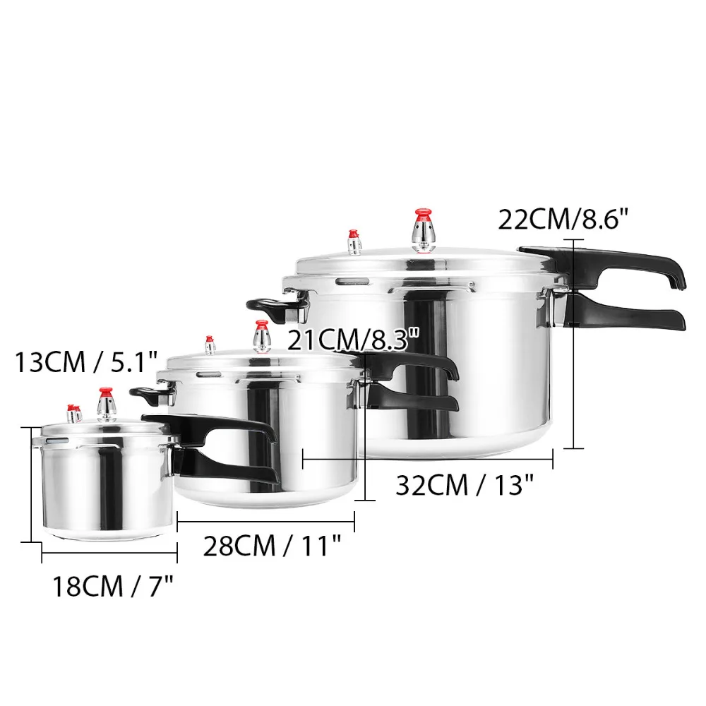 

Pressure Cookers explosion-proof Aluminium Kitchen cookware Gas Stove Cooking soup stew pot pan household steamer
