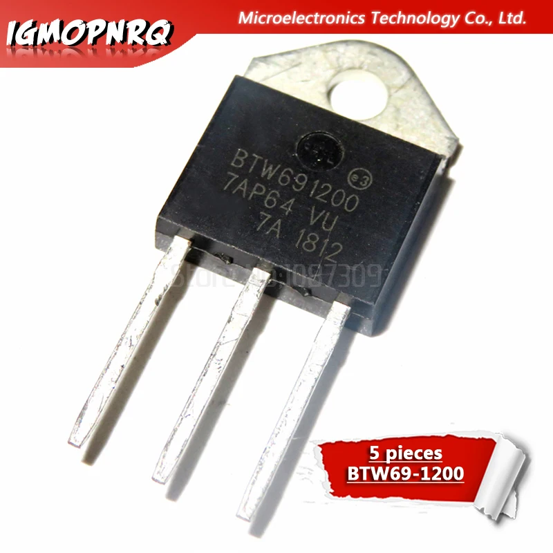 5 шт однонаправленный тиристор, фототкань BTW691200 50A/1200V, новый оригинал