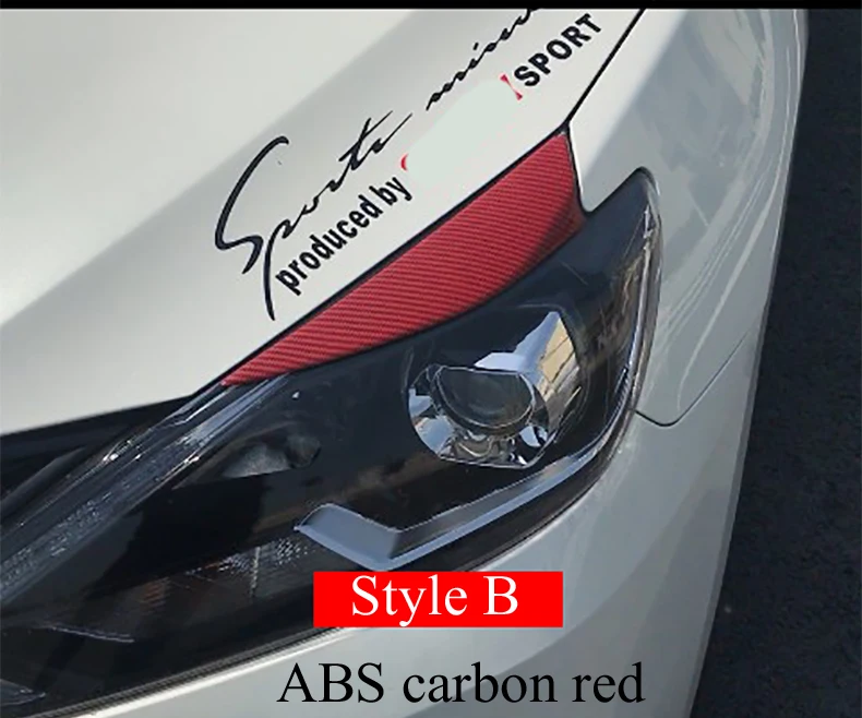 Автомобильный Стайлинг фар Брови декоративное покрытие Накладка для Nissan Sentra/Sylphy- наружные наклейки полоски отделка фар