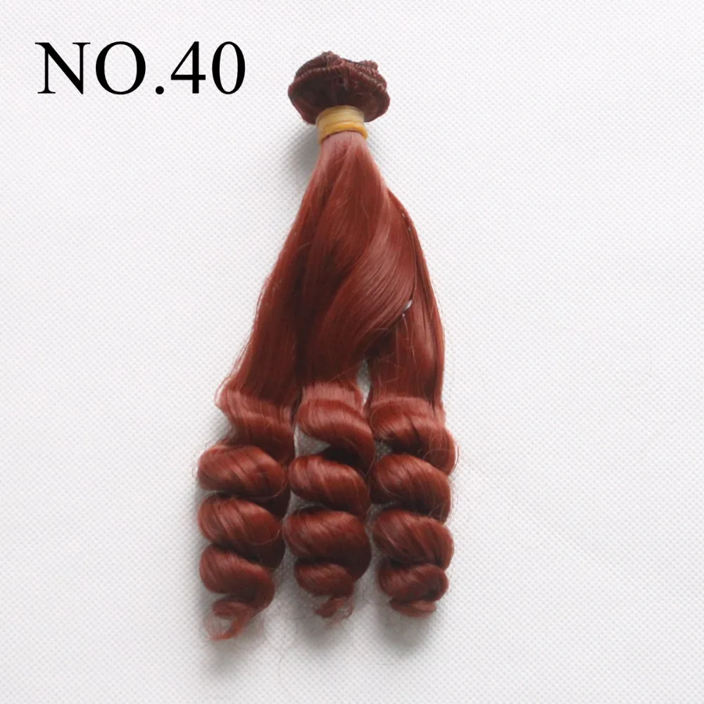 

Hair Extensions DIY Doll Hair 15cm Natural Color Heat Resistant Wire Curly Doll Hair Pieces Handmade Your Own Doll's Wig