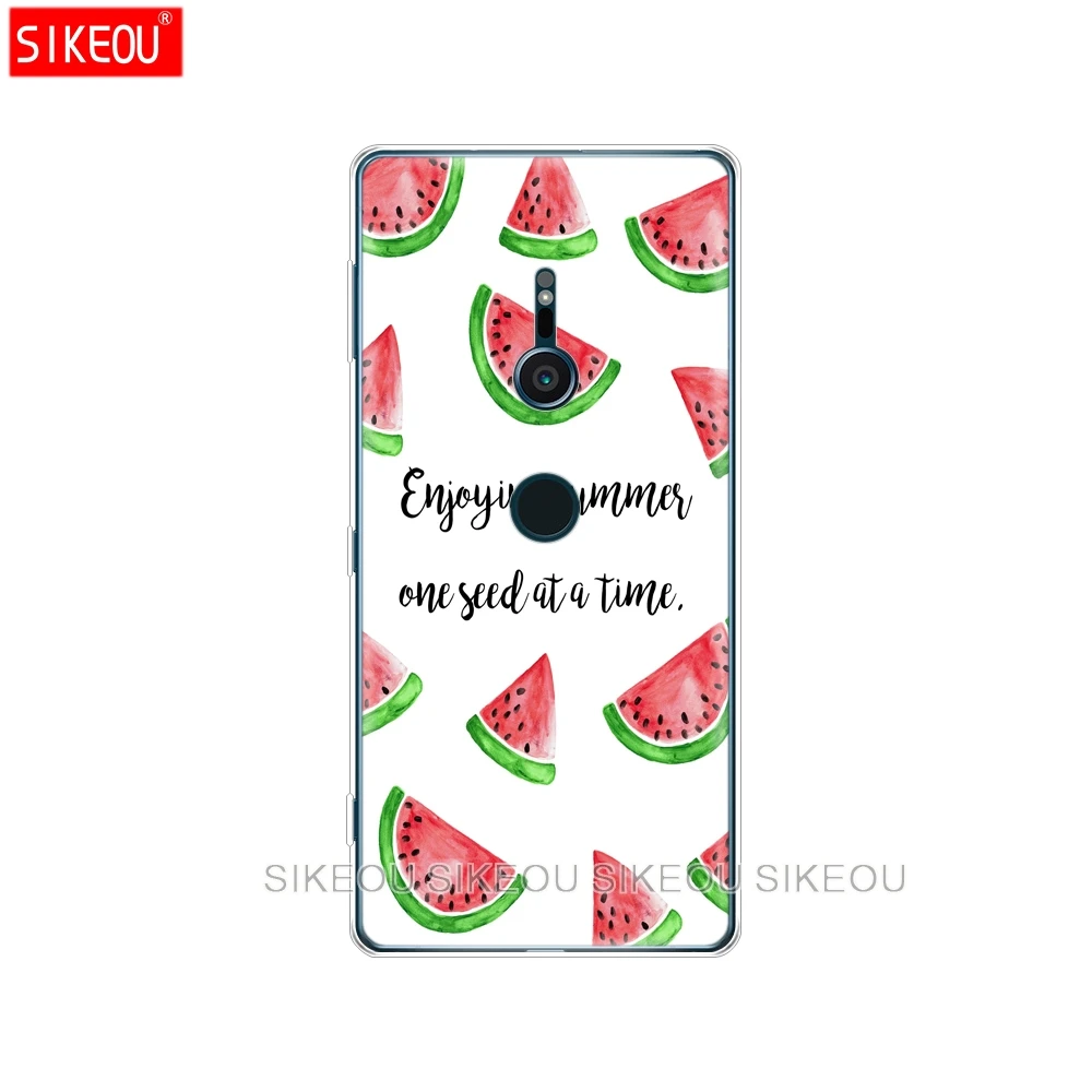 Силиконовый чехол для телефона sony xperia XA1 XA2 ULTRA PLUS L1 L2 XZ1 XZ2 compact XZ PREMIUM фрукты