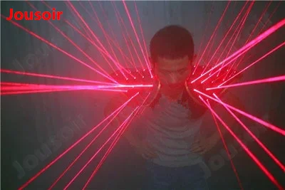 Новый дизайн красная лазерная человек световой до плеча Laserman Танец костюм для